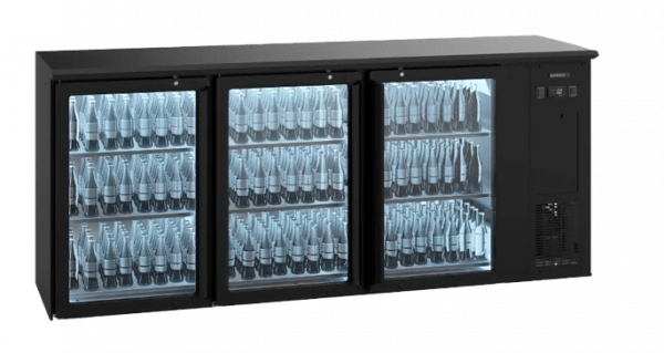Arrière de bar ECO LINE 3 portes vitrées skinplate GAMKO
