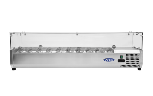 Vitrine à ingrédients réfrigérée 9 bacs GN 1/3 - par haleine vitré ATOSA